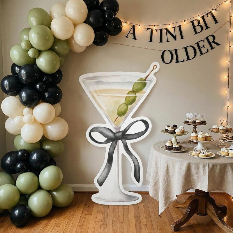 Colingmill 4ft a Tini Bit Older Birthday Decorations Black Espresso Martini Party Cardboard Cutouts Birthday Party Cardboard Cutouts Decor for Women Bar Bachelorette Bridal Shower Supplies - Image 4
